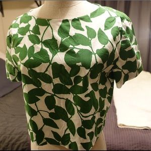 Kate spade York garden leave poplin crop top